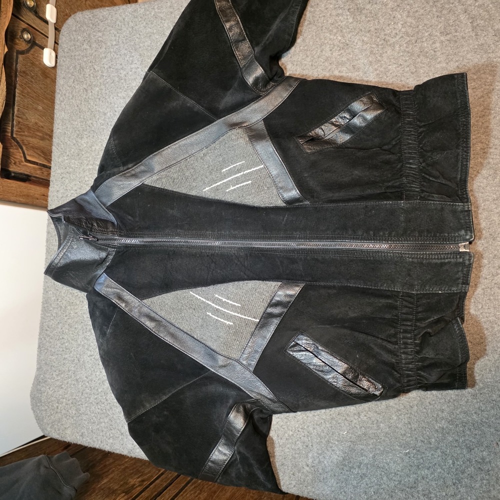 vintage jacket The Leather Factory Made In USA large E2
